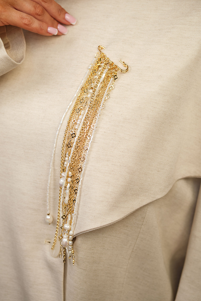 Брошь «Сан-Ремо» с натуральным жемчугом - фото 2