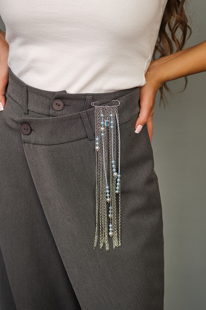 Брошь-булавка «SKY» с жемчугом swarovsky - фото 2