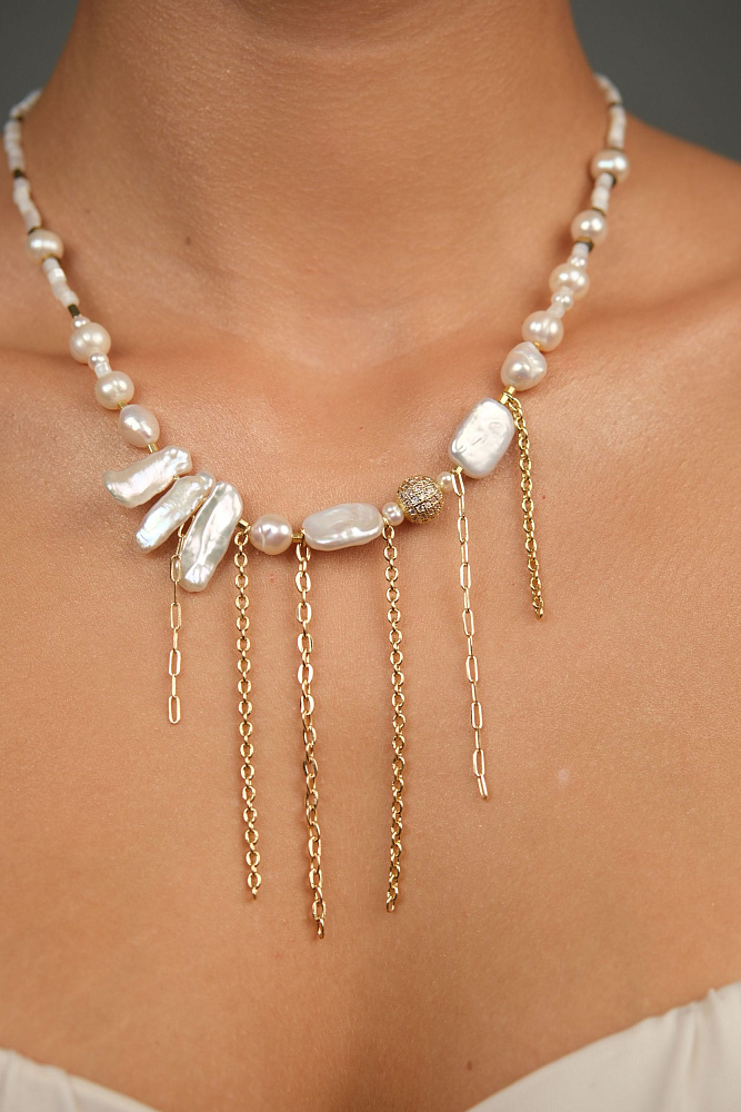 Колье «Del Mare» из натурального жемчуга и перламутра - фото 2