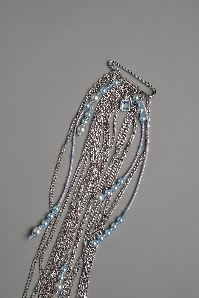 Брошь-булавка «SKY» с жемчугом swarovsky - фото 4